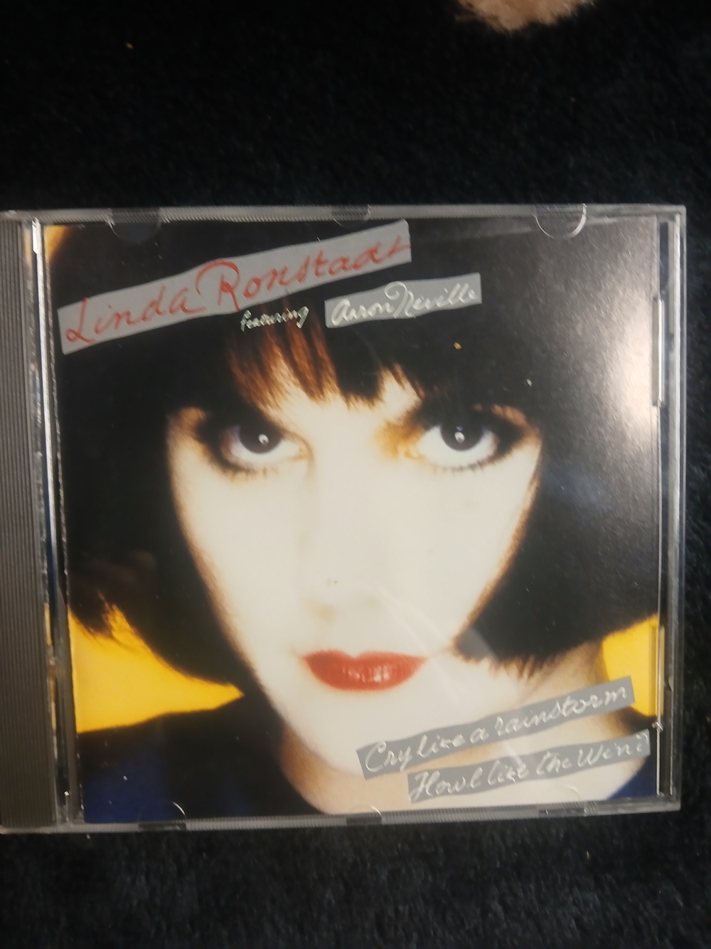 Linda Ronstadt Featuring Aaron Neville CD - Portrait Cover, Black/Yellow/Red